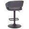 Emma and Oliver Shae Contemporary Upholstered Adjustable Height Barstool with Rounded, Cutout Mid-Back and Pedestal Base
